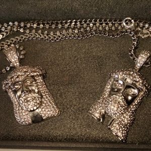 Jesus pendant and chains